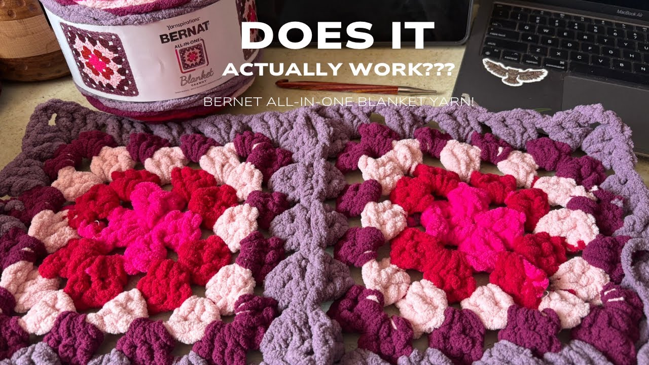 Bernat All In One Granny Square Blanket Yarn By: Yarnspirations 