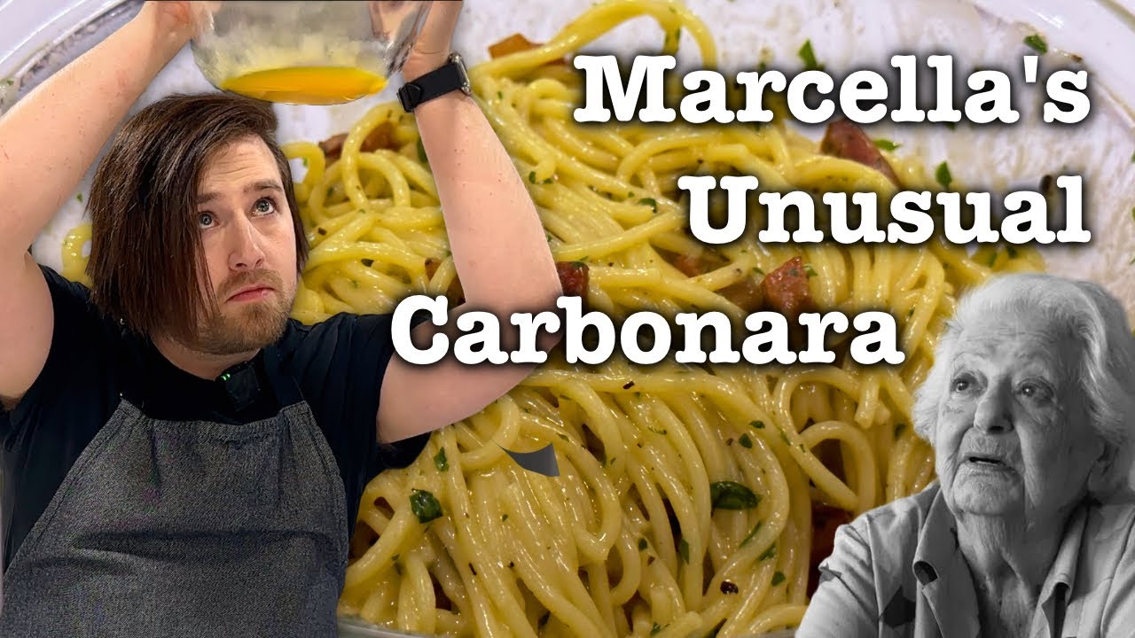 Marcella’s ‘traditional’ Carbonara seems a bit different…