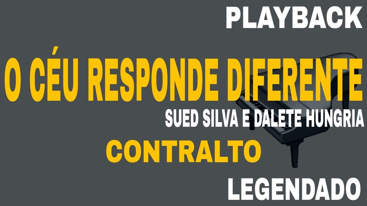 O Céu Responde Diferente ( 🎤 PLAYBACK CONTRALTO ) Sued Silva e Dalete Hungria