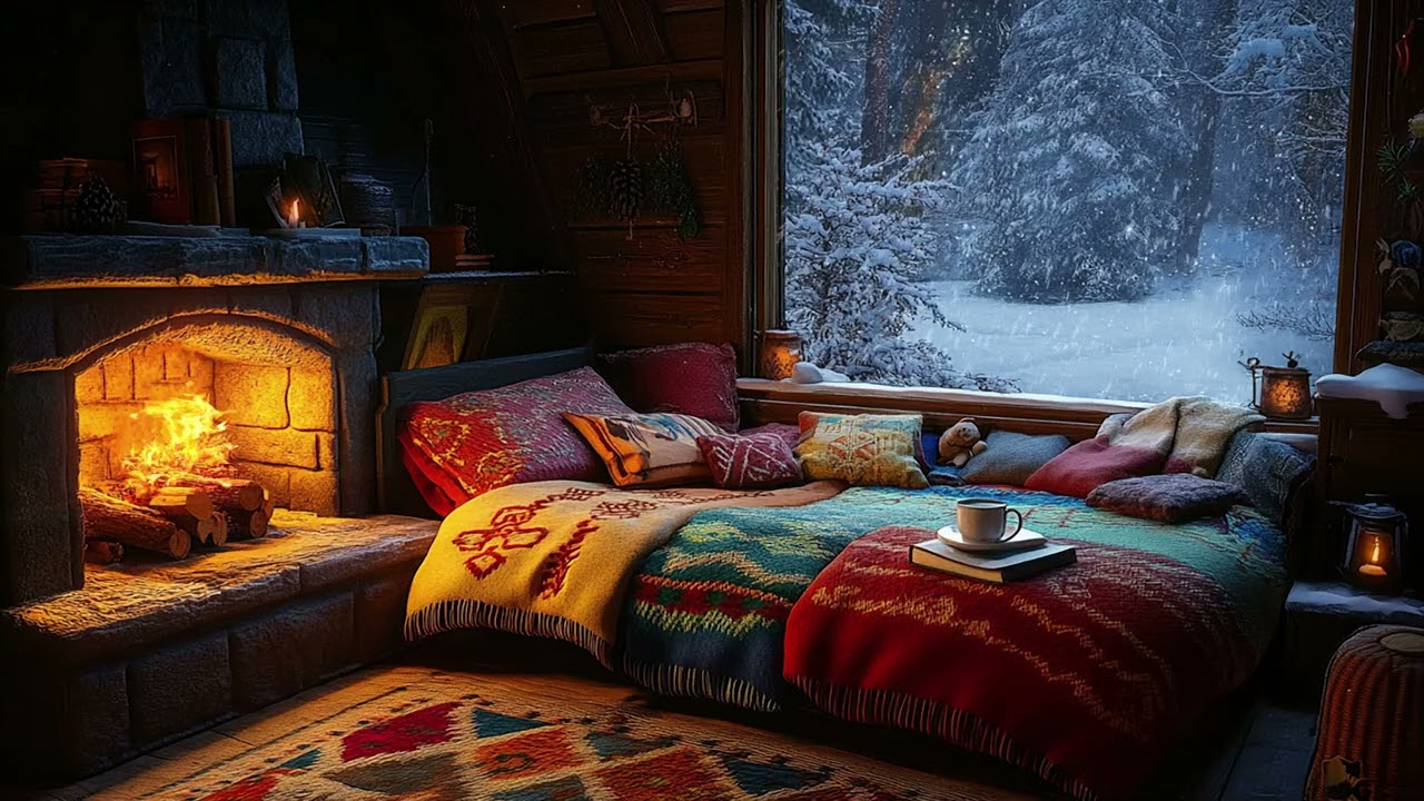 This cozy fireplace will help you sleep better than ever!