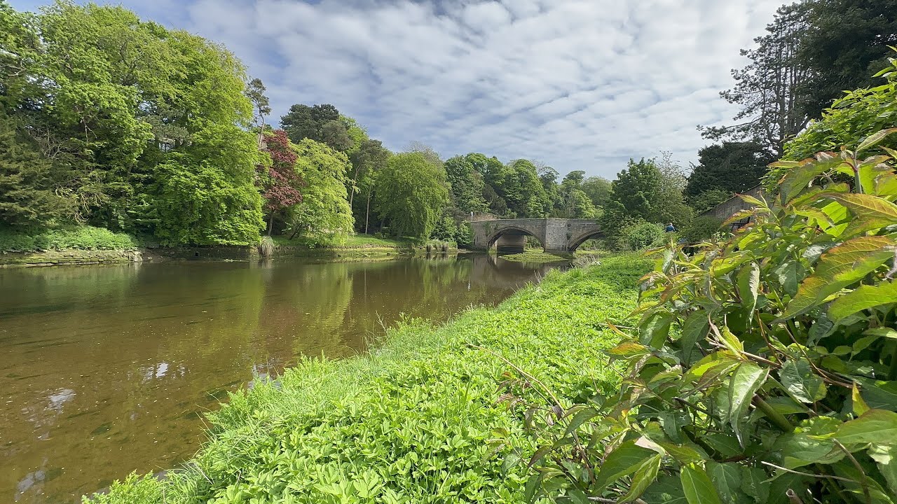 4K Reaxing tour through Warkworth town and its calm and beautiful Coquet  #river . #uk #newcastle