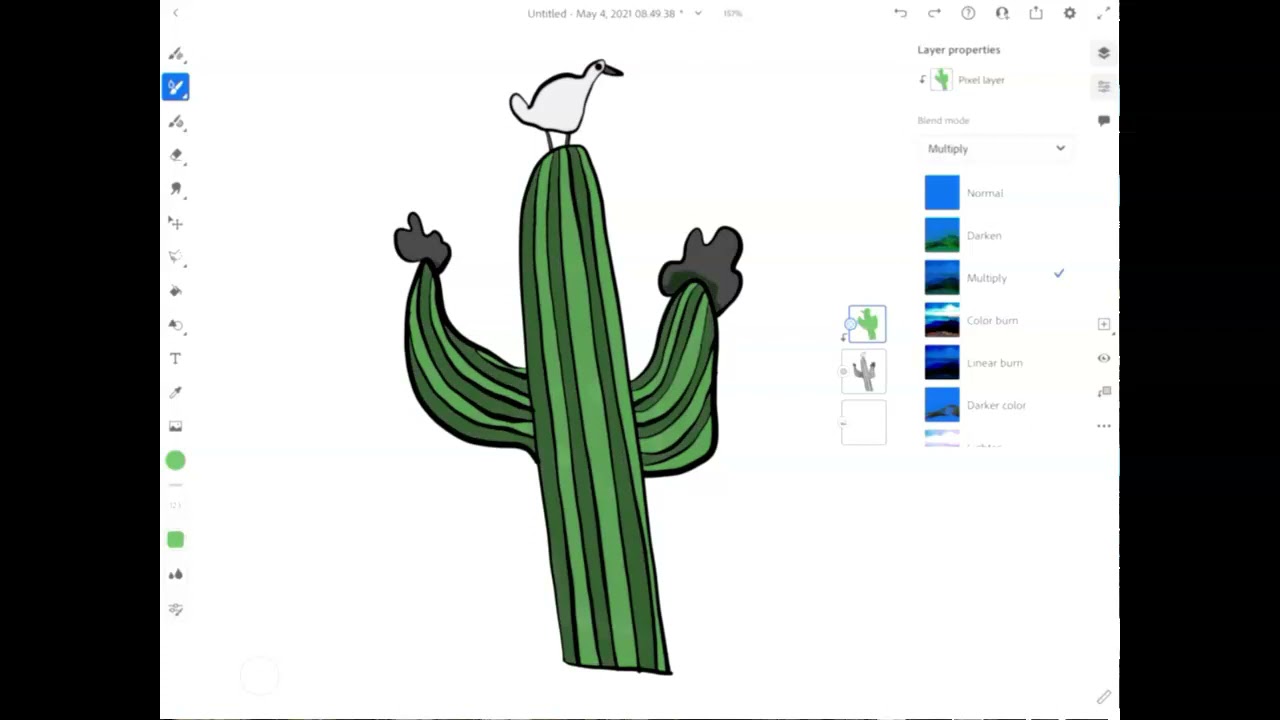 Clipping masks and blending modes in Adobe Fresco