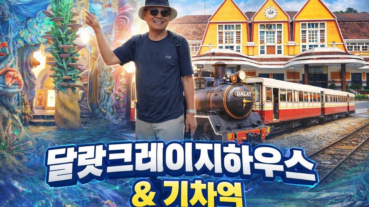 달랏 크레이지하우스 와 달랏역 다녀왔습니다