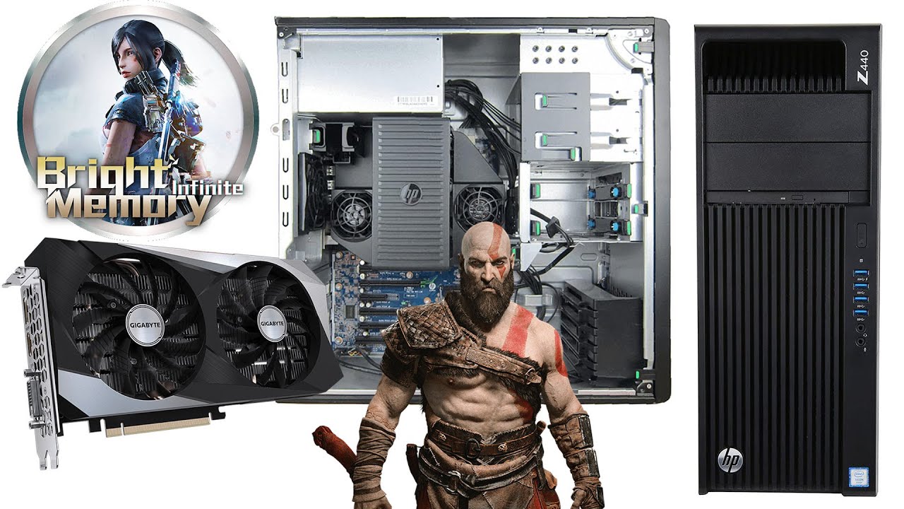 تجربه الالعاب على جهاز hp Z440  وكرت شاشه RTX 3050