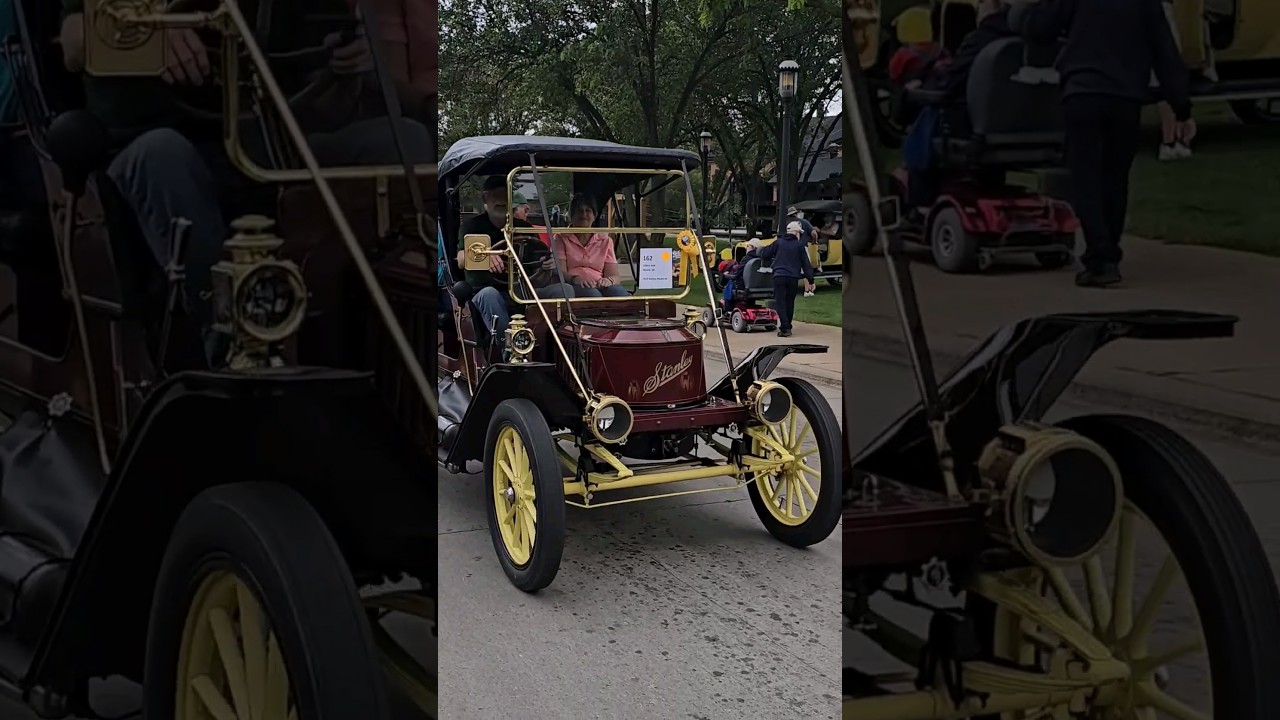 1910 Stanley Steamer Model 60 Runabout Antique Steam Car Drive By Engine Sound Old Car Festival 2023