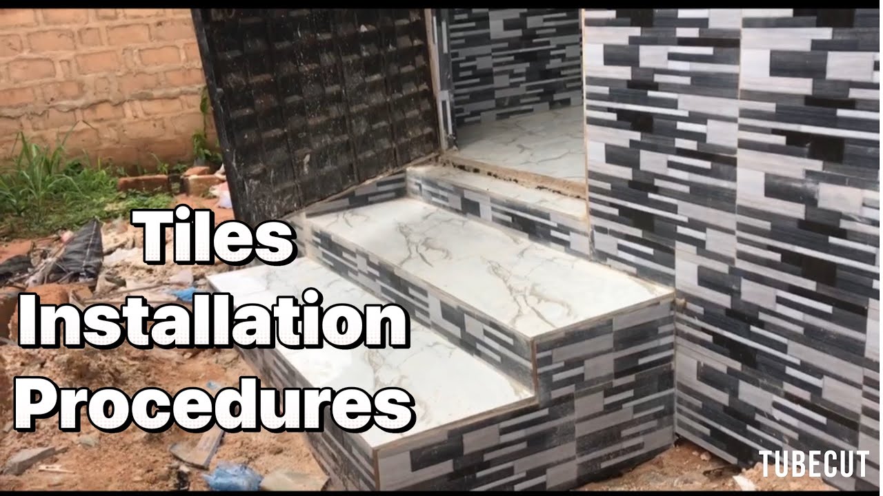 He Follows These Patterns To Complete The Installation Tiles In This Property.
