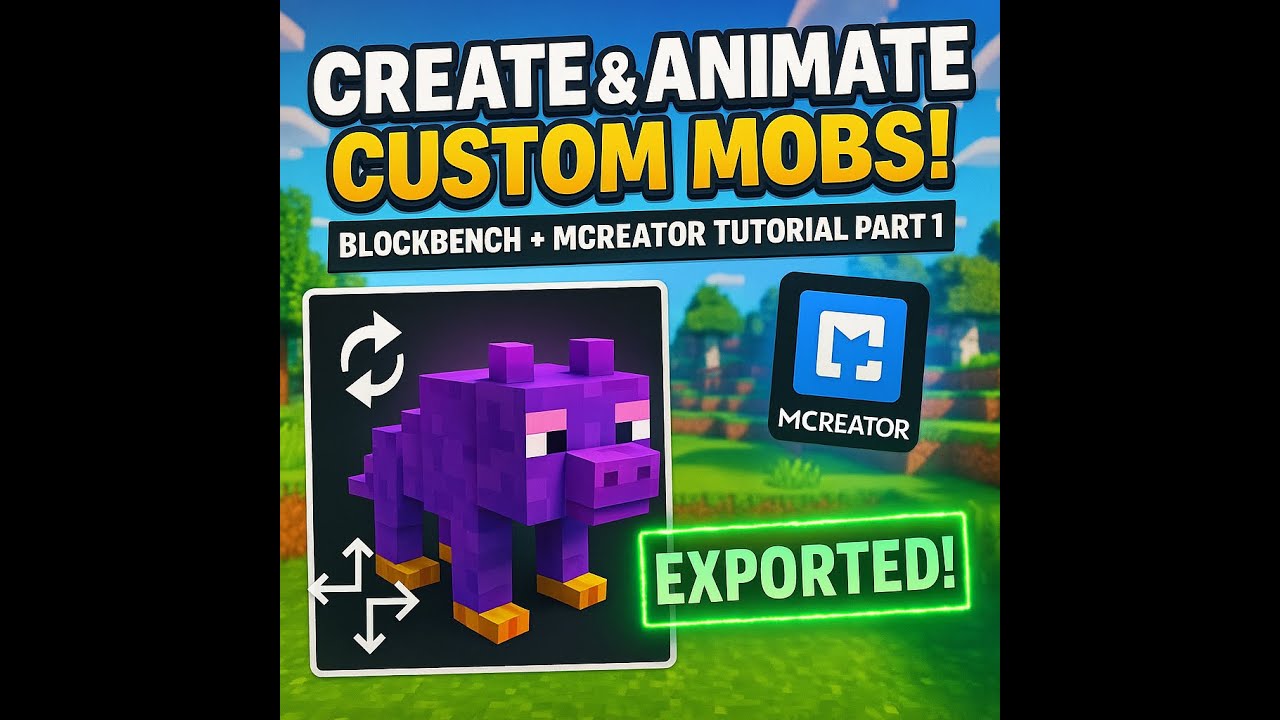 How to Create & Animate Custom Minecraft Mob | Blockbench 4.12.5 + MCreator 2025.2 Tutorial (Part 1)
