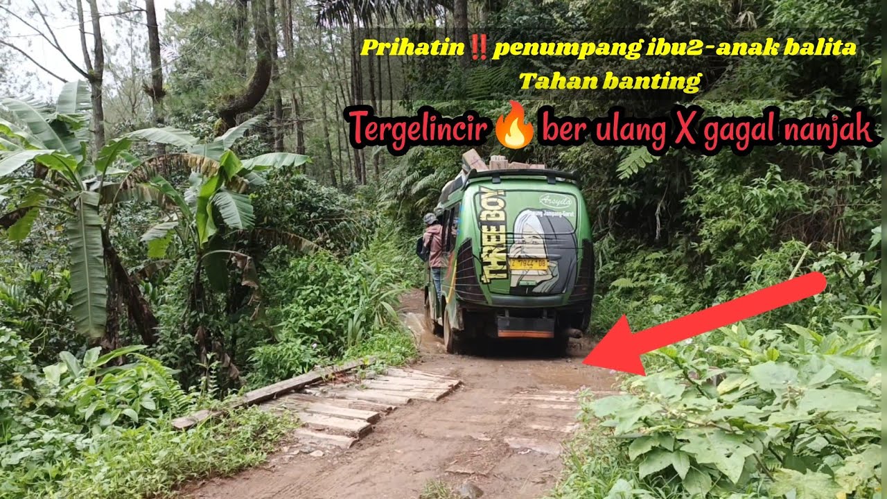 penumpang menjerit sampai Lompat🔥Sulitnya akses naik angkutan Gunung pedalaman Garut🔥P3