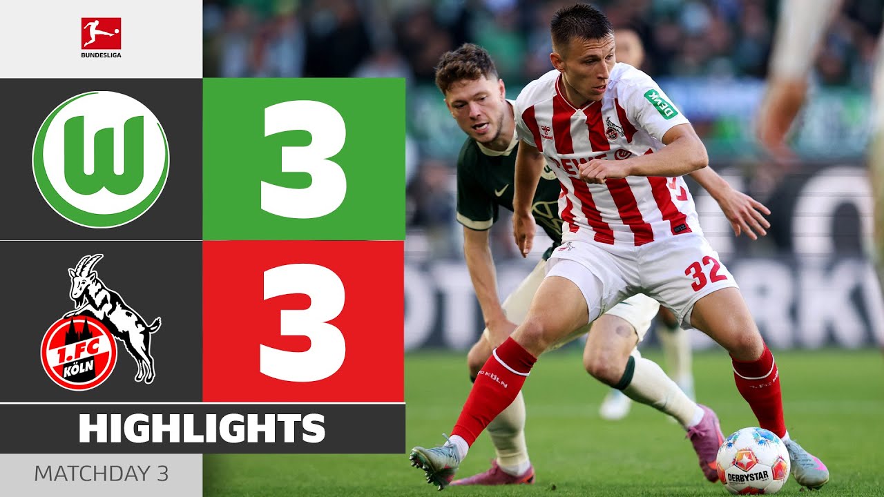 DRAW OF THE SEASON?!  | VFL WOLFSBURG - 1. FC K&Ouml;LN | Highlights | Matchday 3 &ndash; Bundesliga 2025/26
