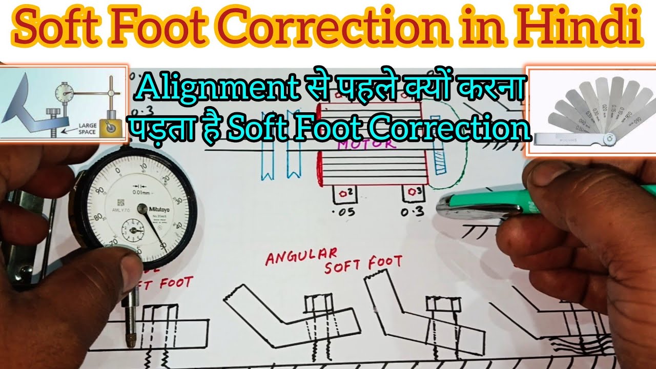 Soft Foot Correction in Hindi | How to Soft Foot Correction | motor soft foot correction | Alignment