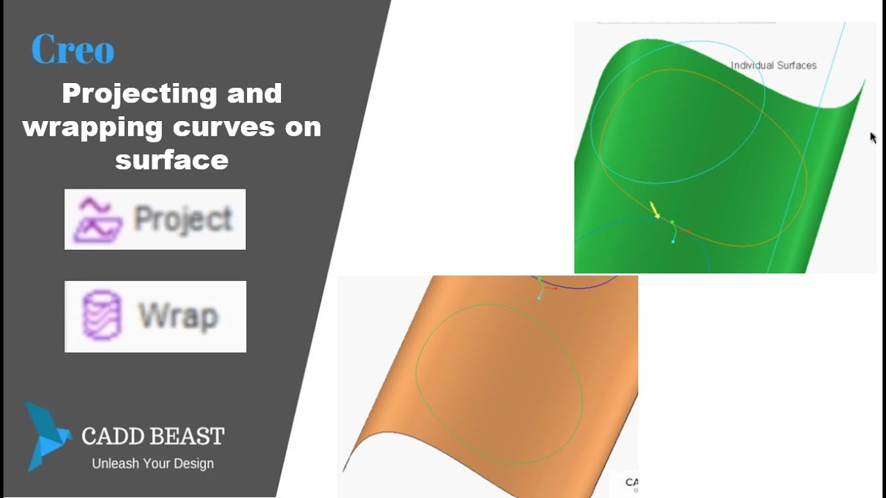 Projecting and wrapping curves on surface