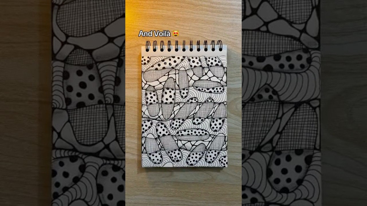 Zentangle Doodle Tutorial 😻 Day 239 #doodlewithnadia #shorts #art #drawing #zentangles