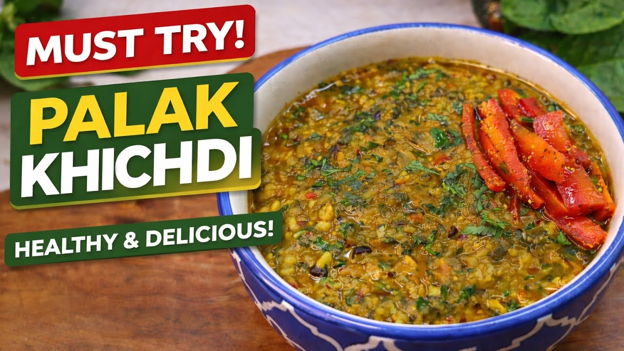 Palak Khichdi Recipe | Easy Healthy & Comfort Food Simple | One Pot Meal #trailofspices