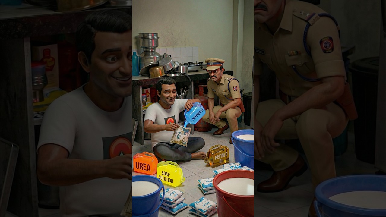 Fake Milk Scam in India (3D) by Professor Of How