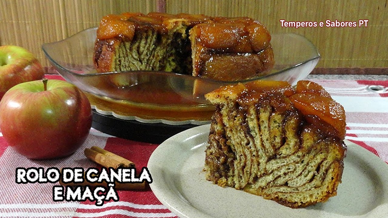 ROLO DE CANELA E MAÇÃ DELICIOSO PARA O NATAL E MUITO FÁCIL DE FAZER