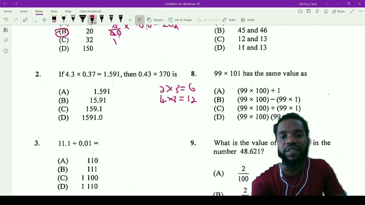 2016 cxc multiple choice solution (paper 1)