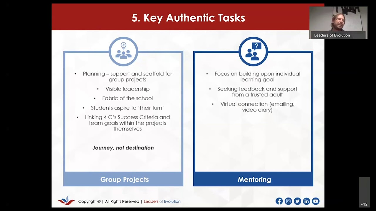 Key Authentic Tasks for Student Development: Mentoring