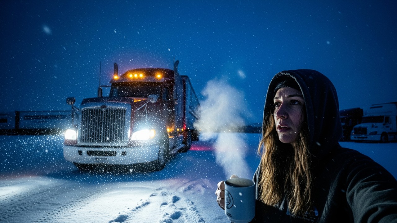 GIRL TRUCK 3AM Winter Morning in -25°F 🥶 | Living Full-Time in My Semi