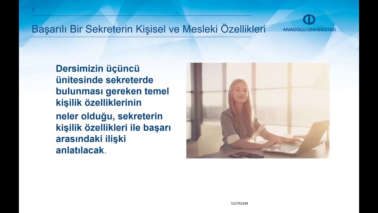 TEMEL SEKRETERLİK - Ders Tanıtımı