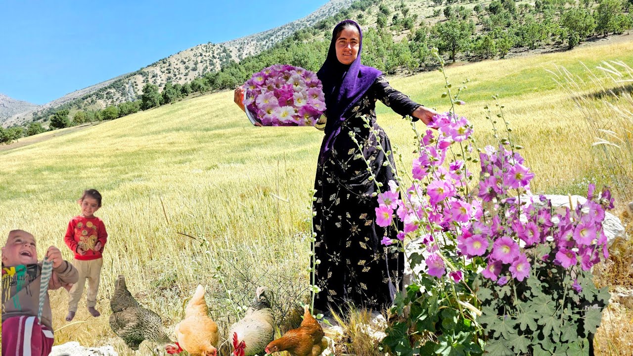 🌿🌸 Narges in search of healing flowers; Little Ali's laughter and Hakan's peace in the cradle ❤️👶🏡✨