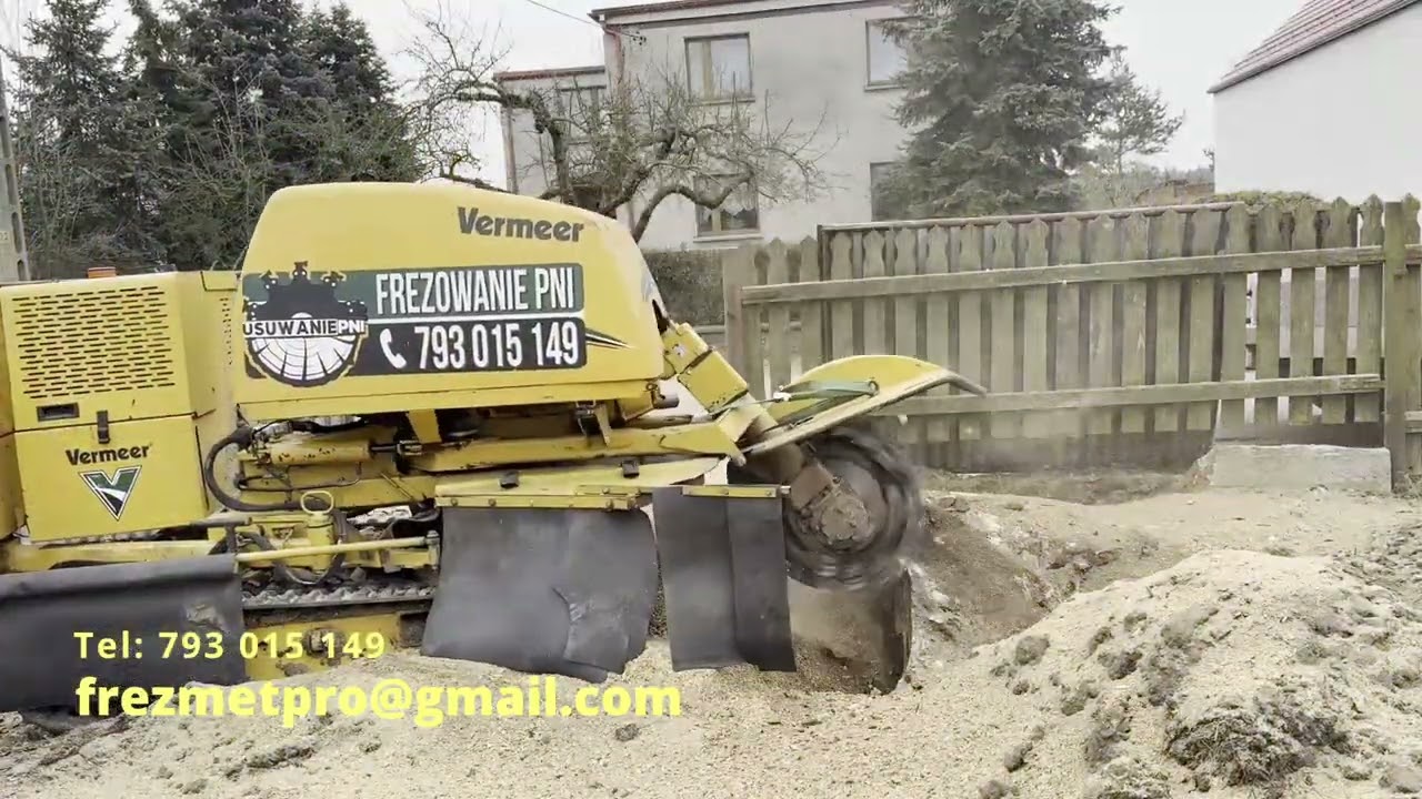 Jak usunąć pień ? FREZOWANIE PNI - SC60TX - FREZMET - STUMP GRINDING - Vermeer