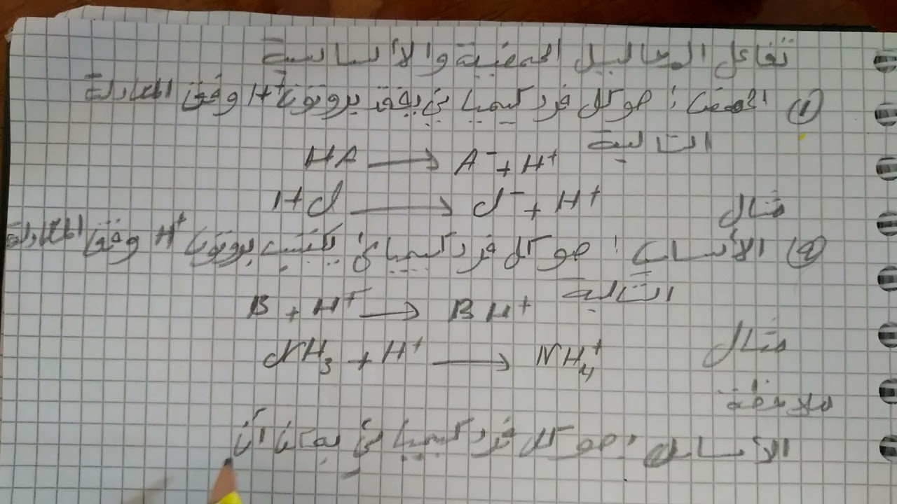 الأحماض والأسس جزء1/السنة الثانية ثانوي ( ع و تق) 2AS