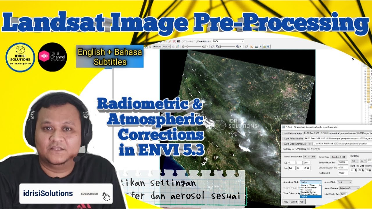 Cara pre-processing Landsat di ENVI-Radiometric and Atmospheric Corrections (FLAASH)