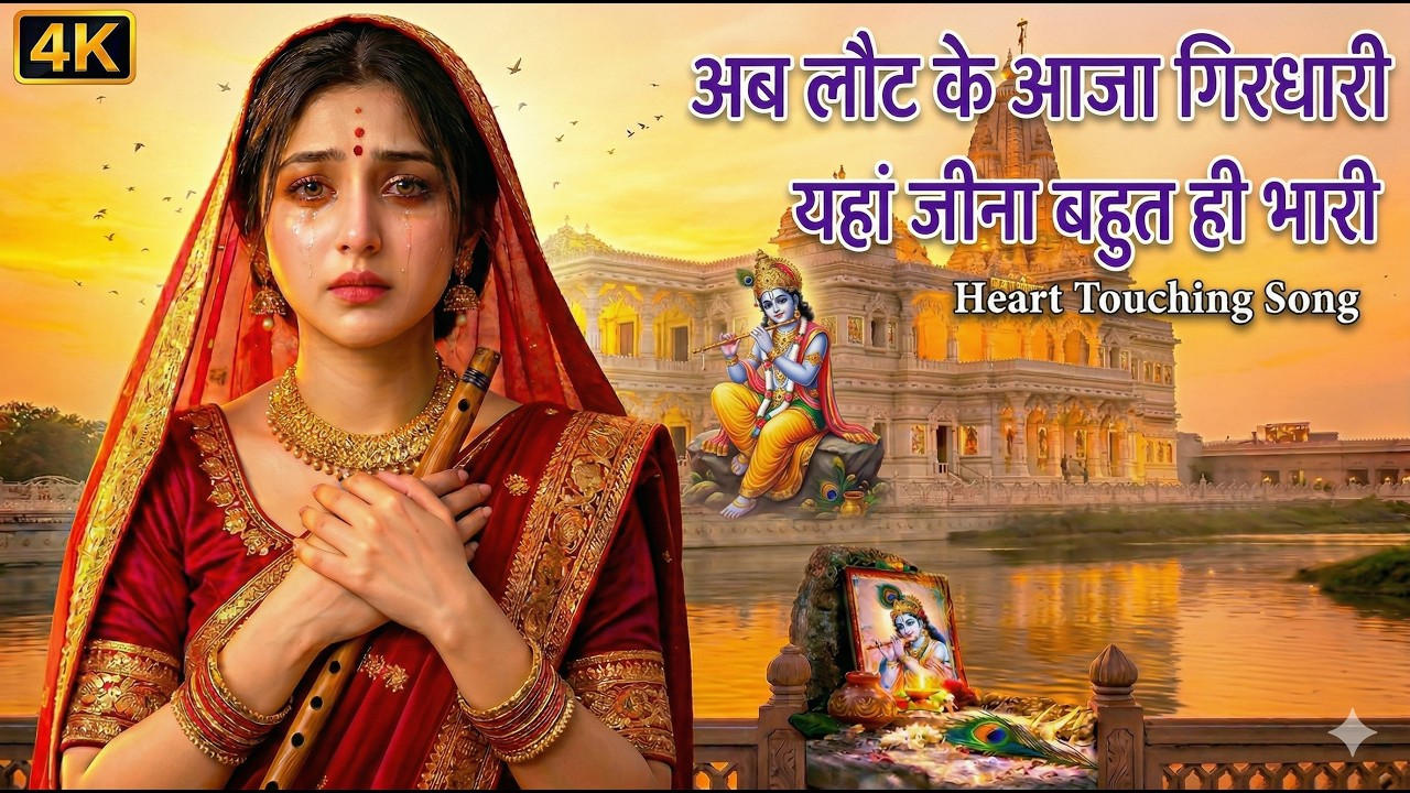 लौट के आजा गिरिधारी | Radha Rani Heart Touching  Virah Song  #radhakrishna  #song #vrindavan