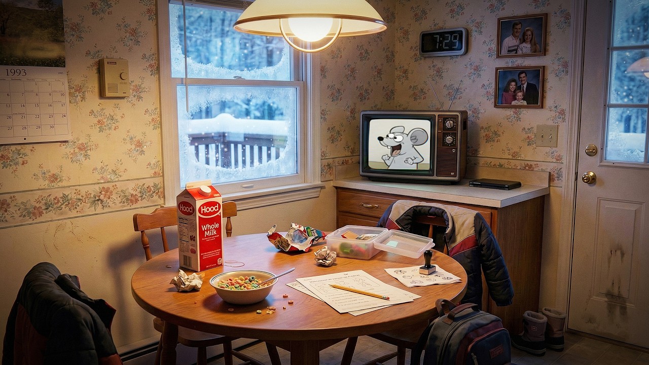 A Quiet Winter Morning Before the School Bus | 90s Childhood Nostalgia Ambience | Connecticut 1993