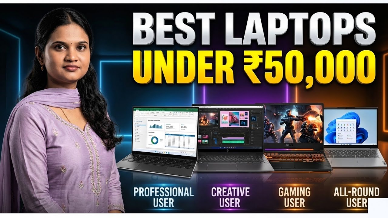Best Laptops Under ₹50,000 in 2026 🔥 | Student, Office, Creator & Gaming Laptop Buying Guide Tamil