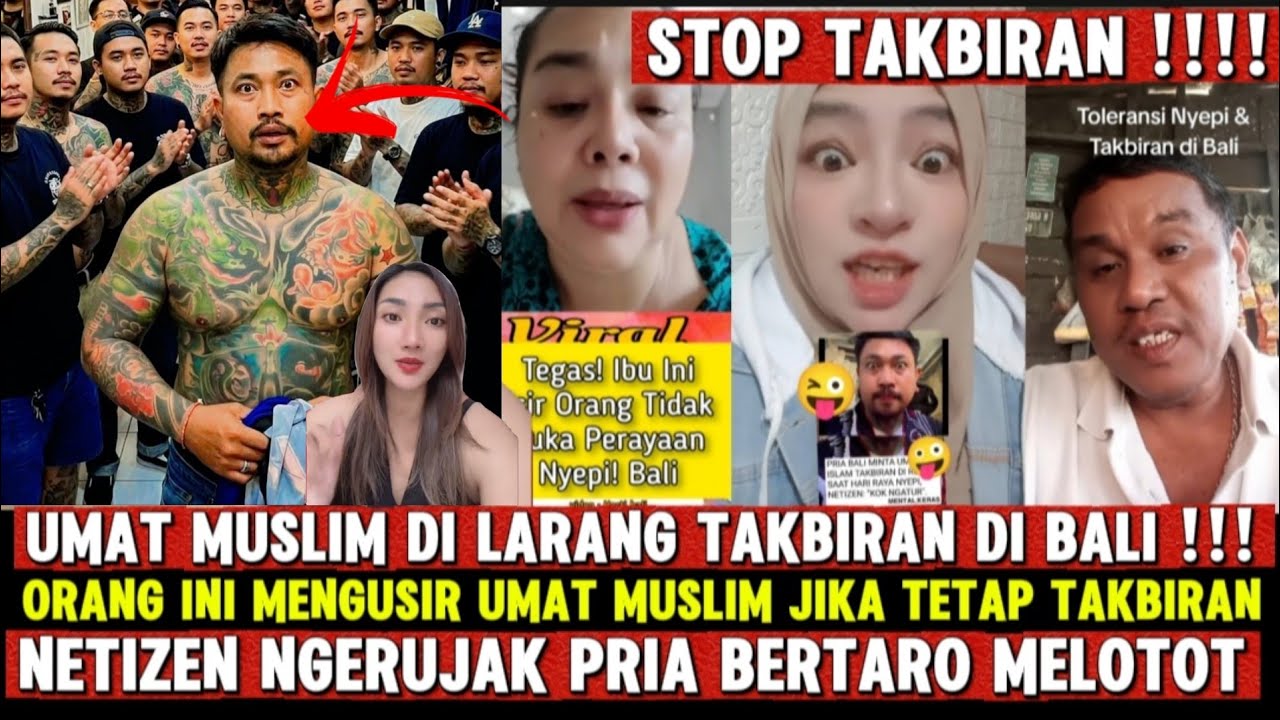 Pria Bali Usir Umat Muslim Jika Takbiran !!! Takbiran tidak boleh di Hari Nyepi,INGAT YA!.