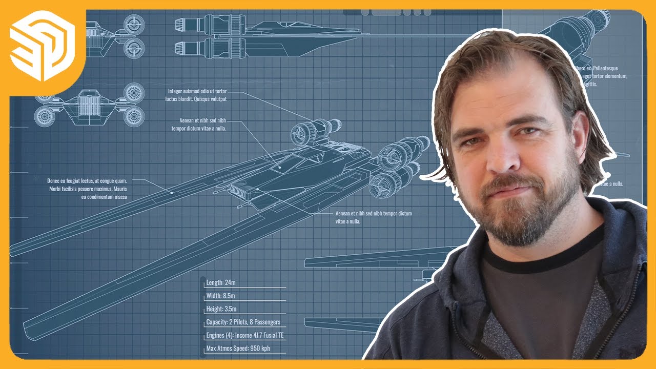 3D modeling a Star Wars U-Wing in SketchUp
