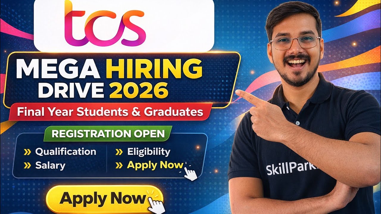TCS Hiring 2026 for Freshers 🎓 TCS NQT 2026 Full Details | Any Graduate Can Apply!