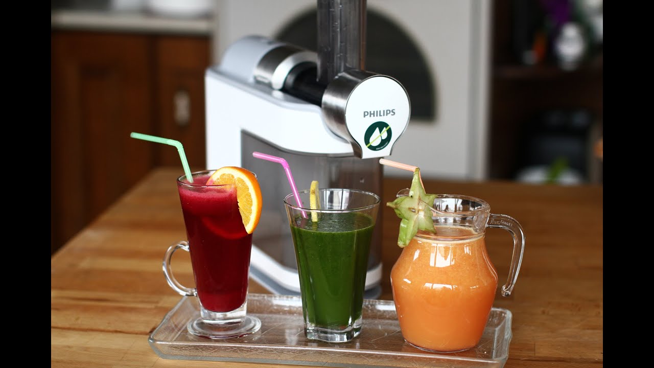 3 retete de detoxifiere preparate cu ajutorul storcatorului Philips HR1895 Avance Collection