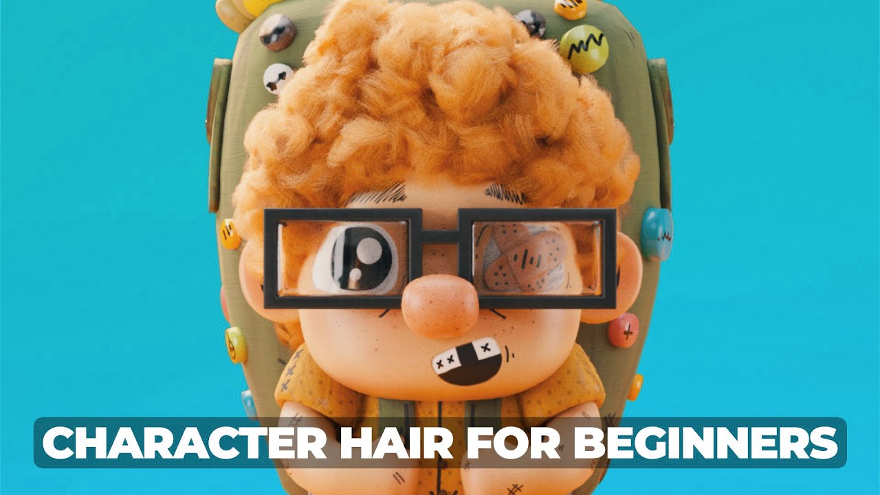 Blender 3D - EASY Character Hair for Beginners