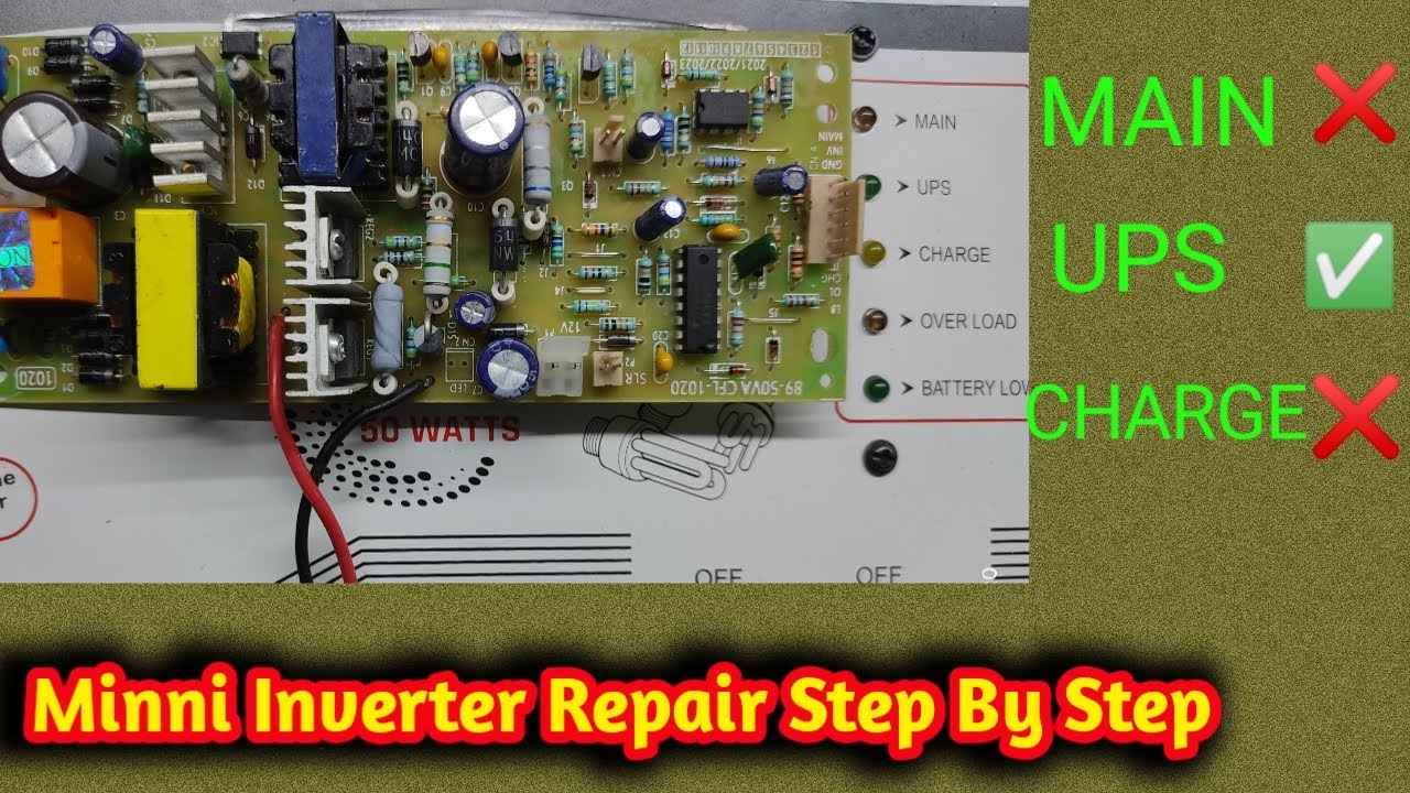 Mini Inverter Charging Problem Repair // No Charging, No Main On In Mini Inverter