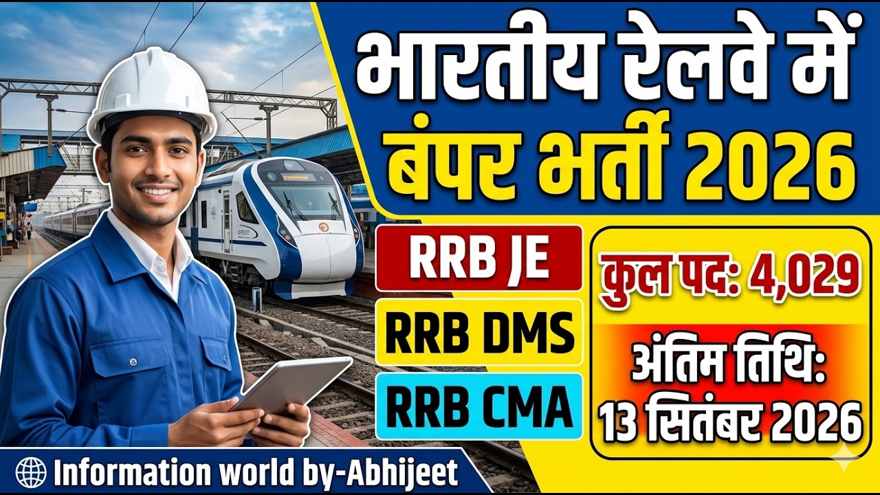 RRB JE New Notification 2026 | 4029 Posts | RRB JE Syllabus & Eligibility