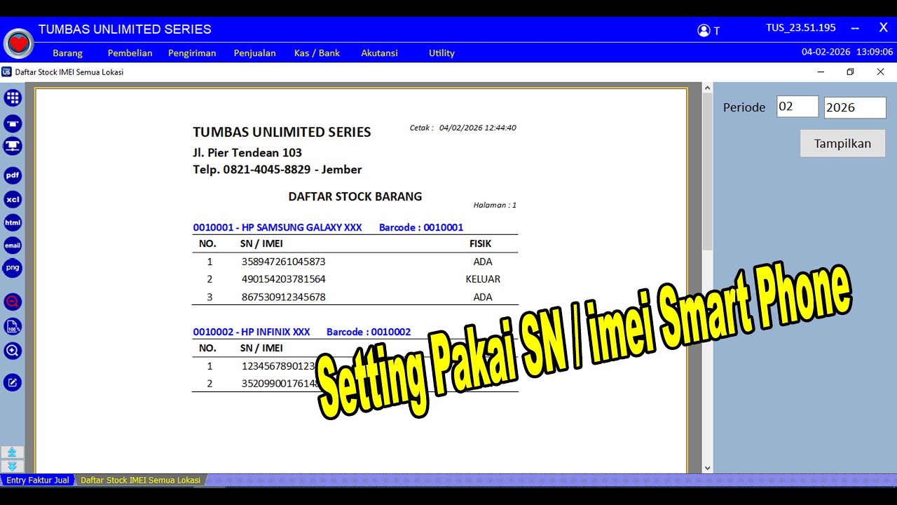 CARA SETTING SERIAL NUMBER (PAKAI SN) ATAU IMEI HP |  TUMBAS UNLIMITED SERIES