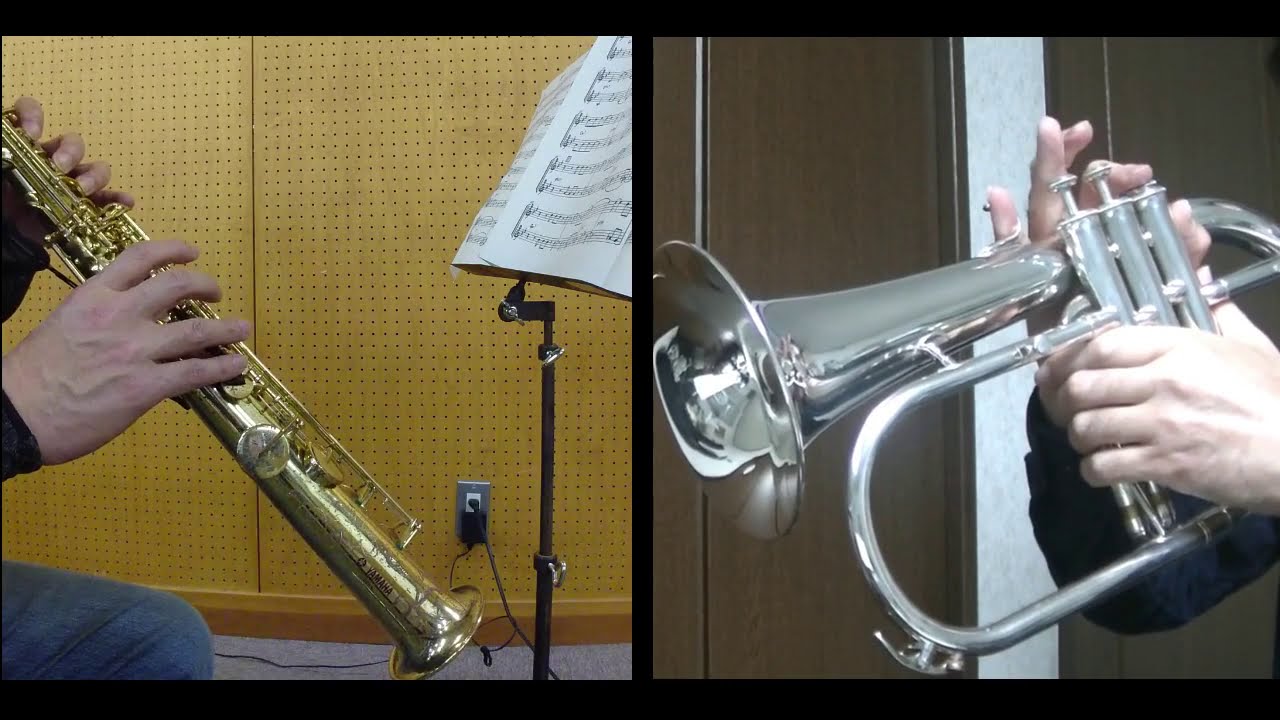 Ten Jazz Duets by Matt Finders Duet4 SopranoSax & Flugelhorn かんちゃんとリモート宅録