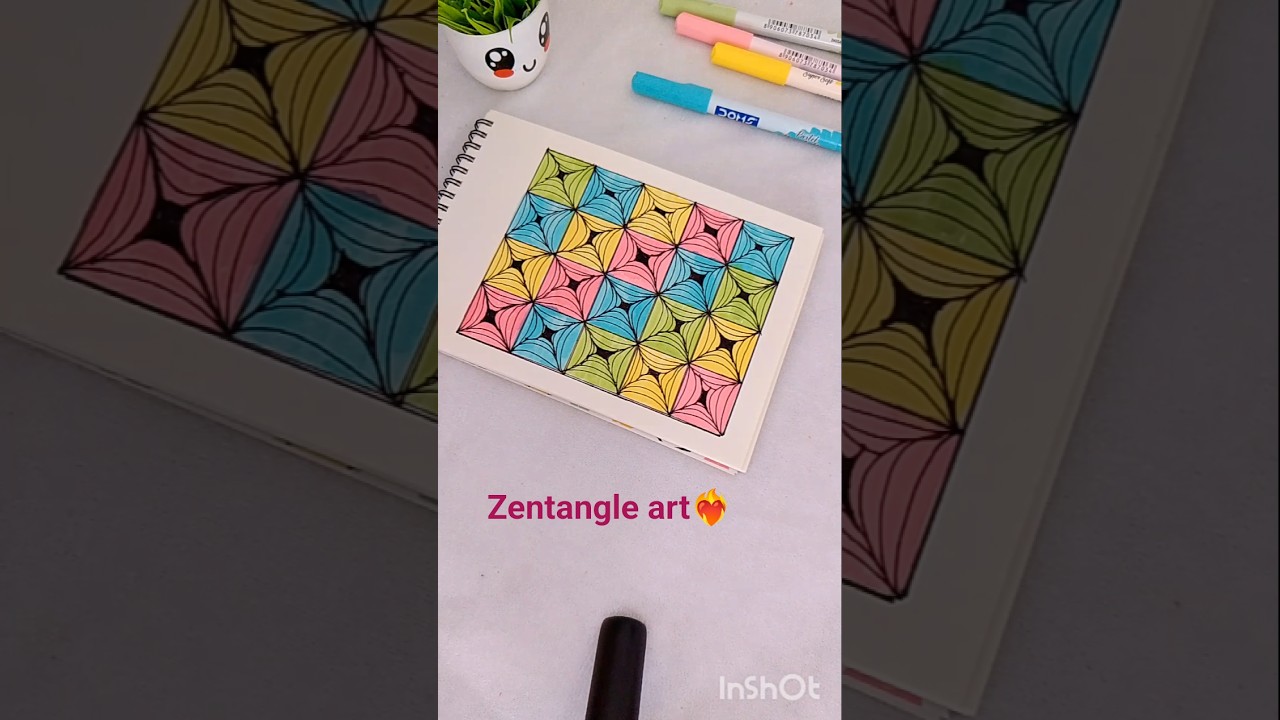 🥰❤️‍🔥Relaxing Zentangle Art | Easy Patterns for Beginners