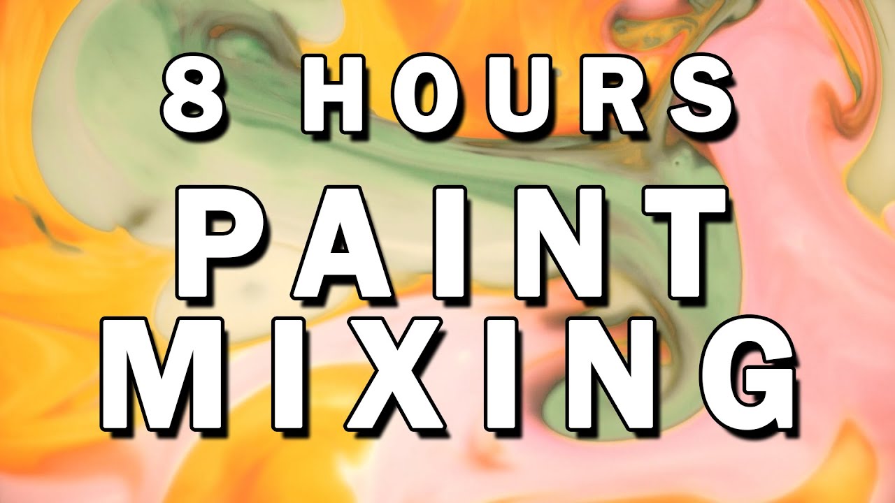 8 HOURS Paint Mixing HD Color Loop (No Sound)