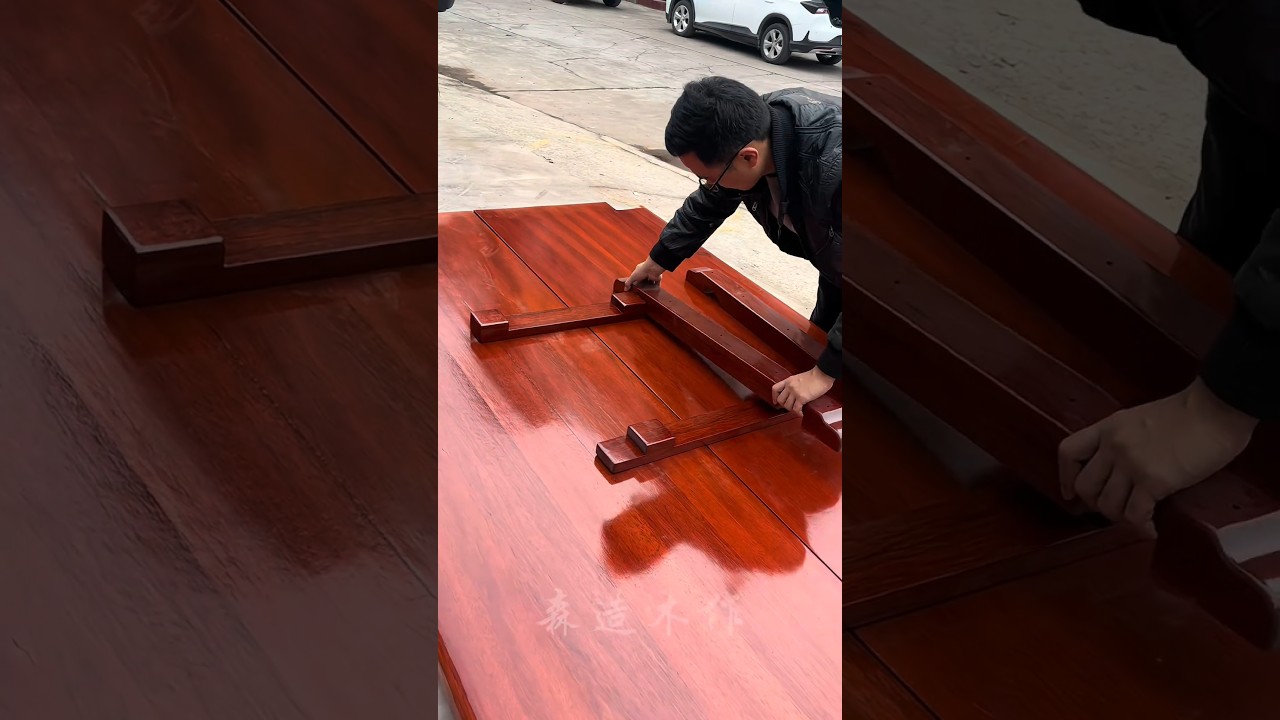 Chinese-Style Self-Built House Solid Wood Gate |Copper Accents, Simple & Elegant #ubdiy #woodworking