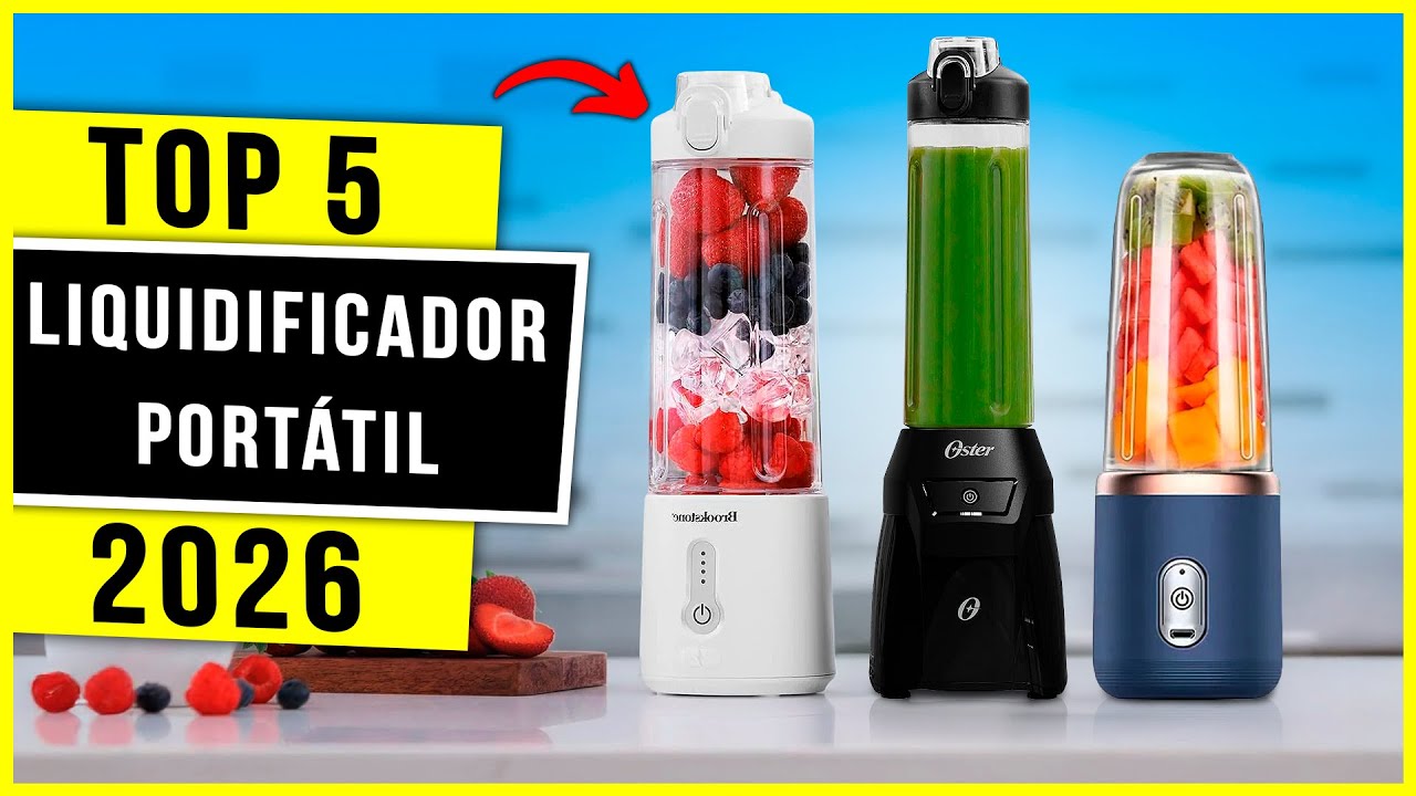 Os 5 MELHORES Liquidificador Portátil / Mini Liquidificador Portátil Em 2026!