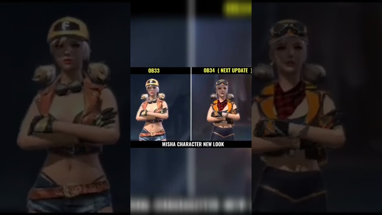 Changes after OB34 update 😍 Misha character new look #shorts #trending #freefire #minnalblind
