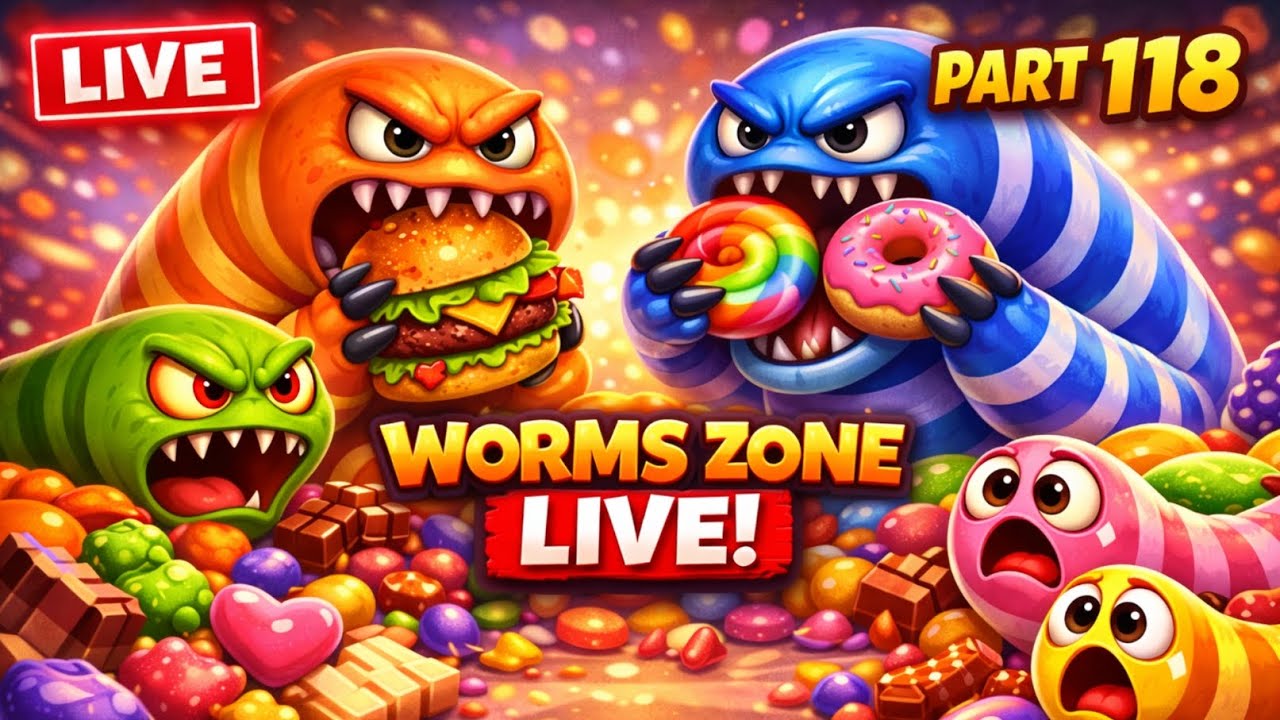 Worms Zone Live 😈 Big Worms vs Small Worms 🔥 Intense Gameplay | Part 118