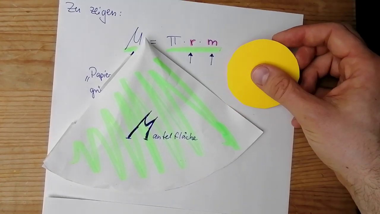 Mathe 9b - 5.1. Kegel (Herleitung der Formel zur Mantelfläche)