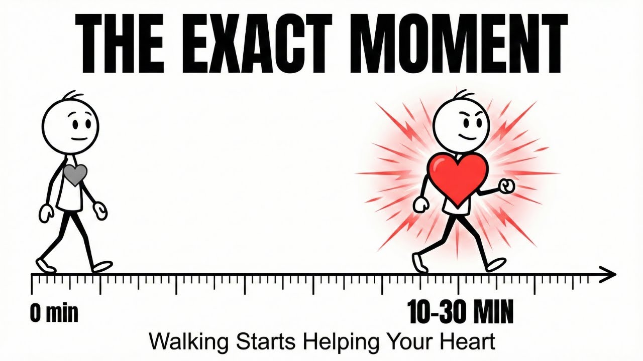 The Exact Moment Walking Starts Helping Your Heart (Science Explained)