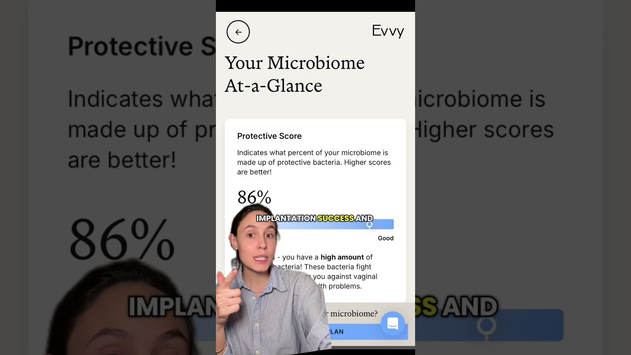 With just one at-home swab, Evvy gives you a detailed breakdown of your vaginal microbiome&mdash;including