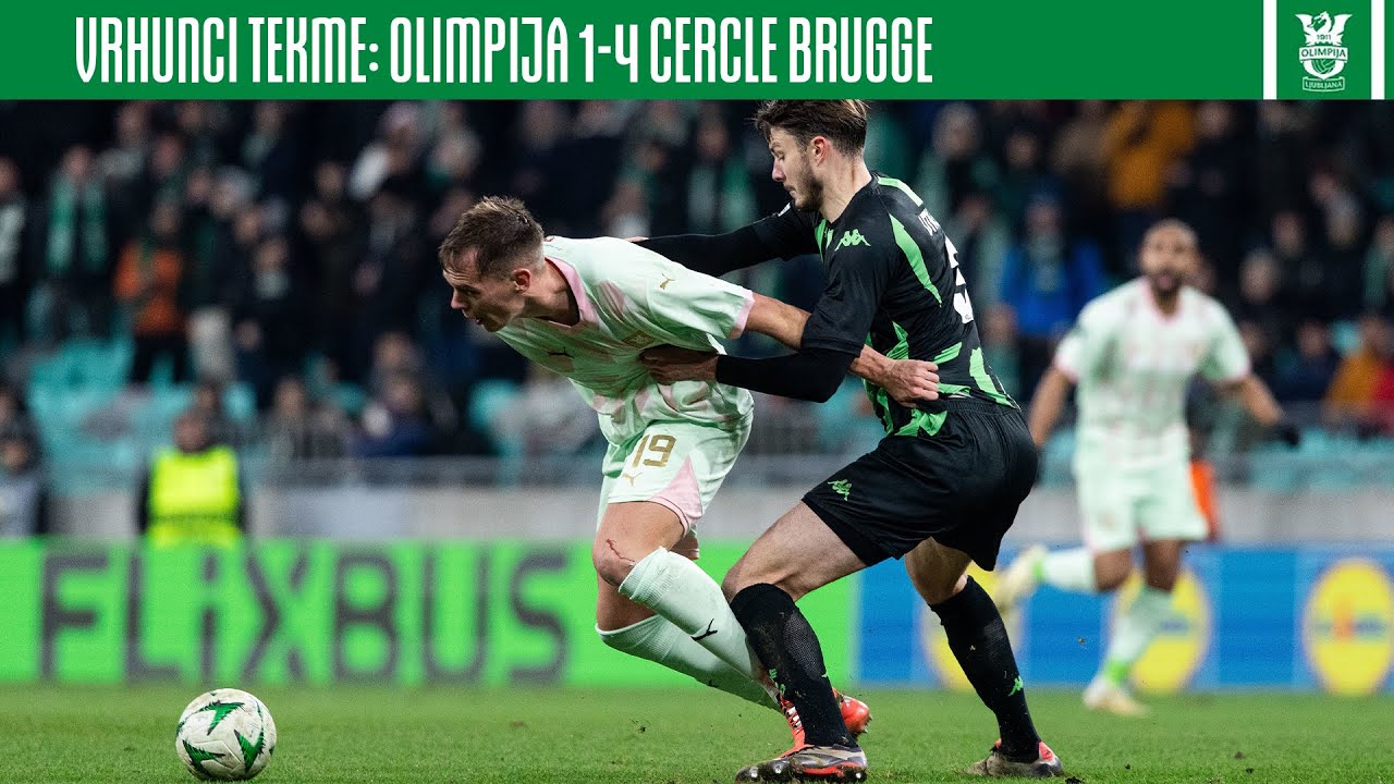 Vrhunci tekme: Olimpija 1-4 Cercle Brugge