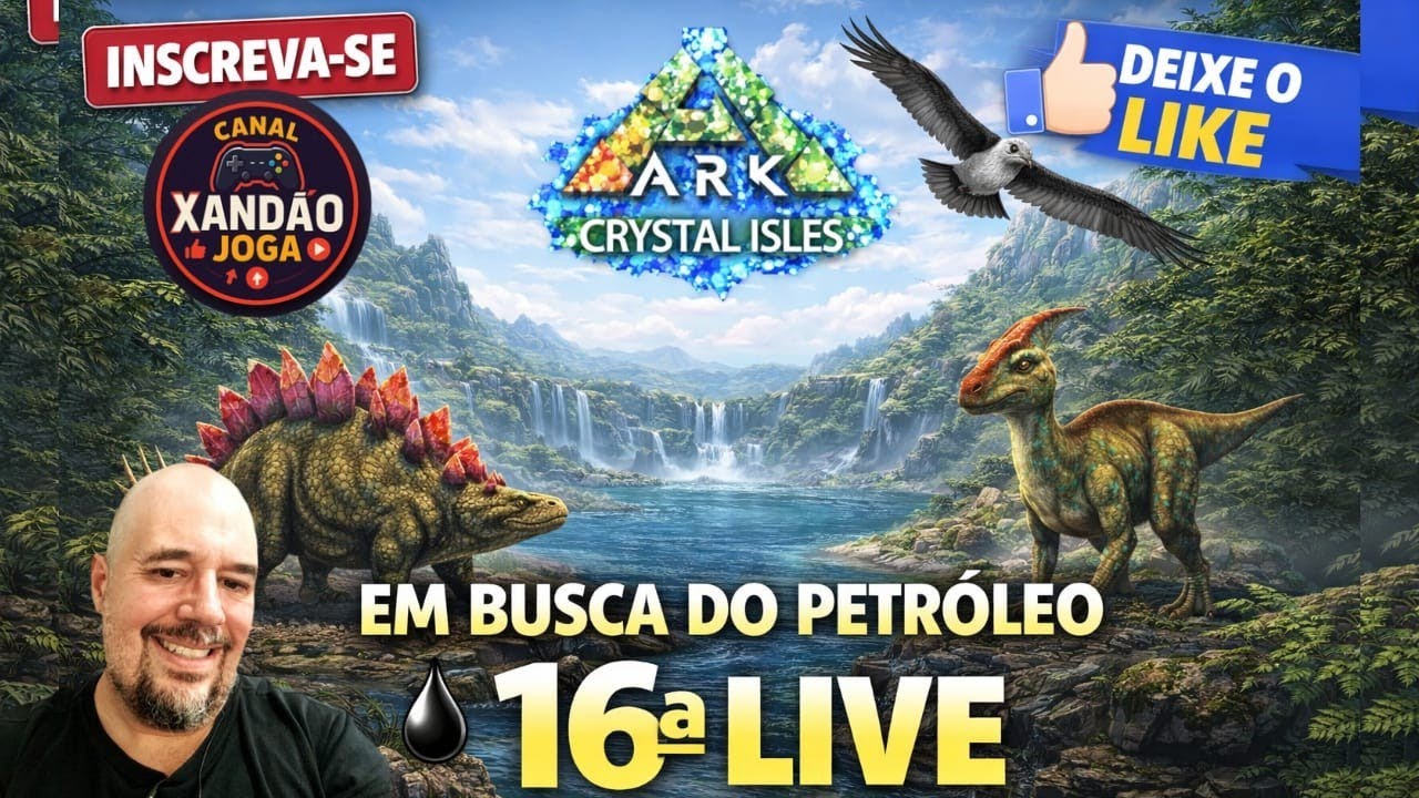 Live - Ark survival evolved - Mapa cristalisles - Em Busca do Petróleo